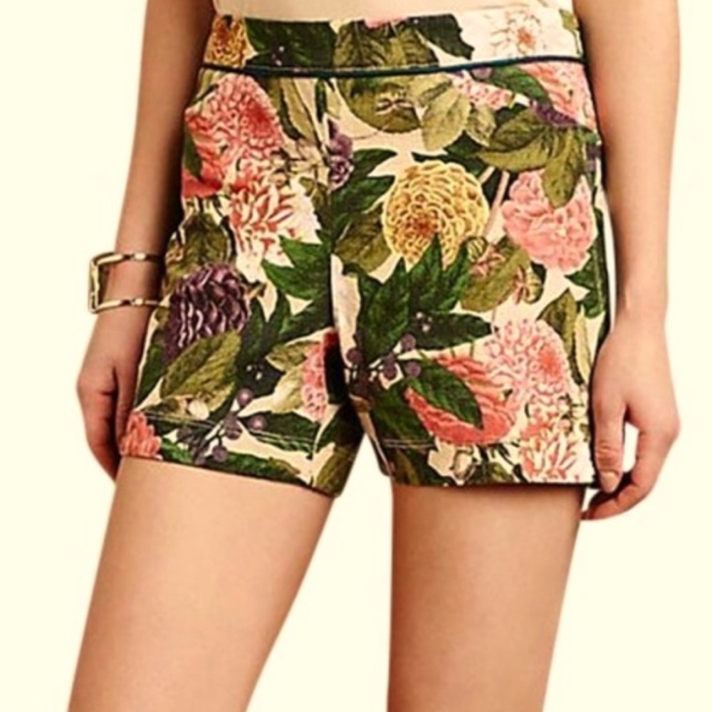 Anthropologie Elevenses Floral Bloom Shorts Size 4